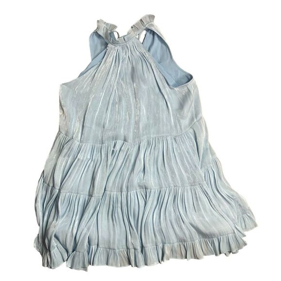 $395 Cinq‎ A Sept Women's Blue Phyllis Mock Neck Long Sleeve Swing Dress Size 0 - Picture 10 of 11